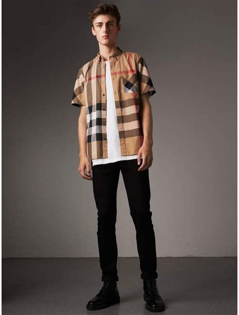 burberry shirt outfit men|men's burberry shirt nordstrom.